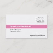 2024 Calendrier Classic Carte de visite rose (Dos)