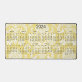 2024 Calendrier Damask Flax Simple couleur complèt (Recto)