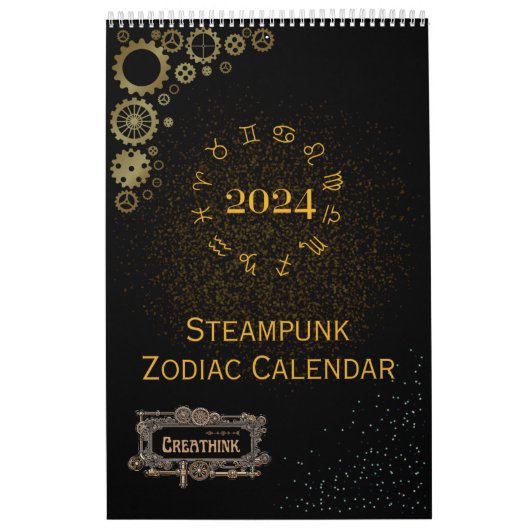2024 Calendrier de Steampunk Astrologie Signes zod (Protection)