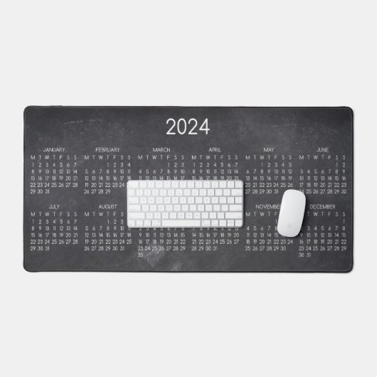 2024 Calendrier Enseignant Blank Chalkboard Design (Clavier et souris)