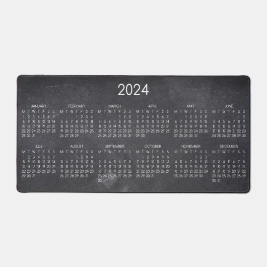 2024 Calendrier Enseignant Blank Chalkboard Design (Recto)