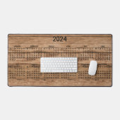 2024 Calendrier Rustic Country Woodgrain Photo (Clavier et souris)