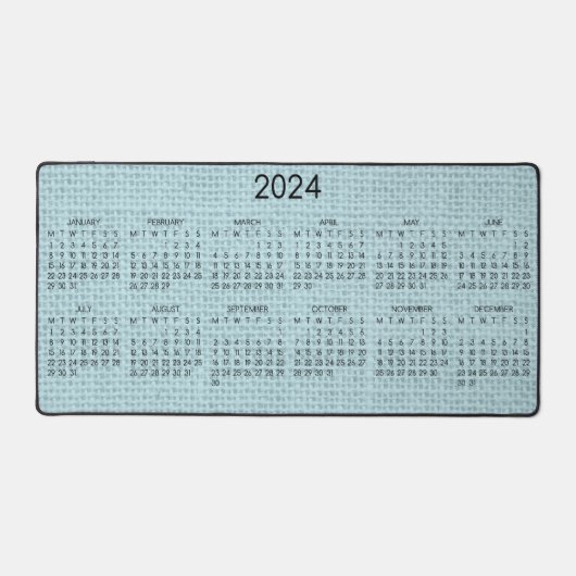 2024 Calendrier Rustique Burlap Image N'importe qu (Recto)