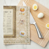 2024 Calendrier Serviette Samedi Matin Tea Heure (Quart Plié)