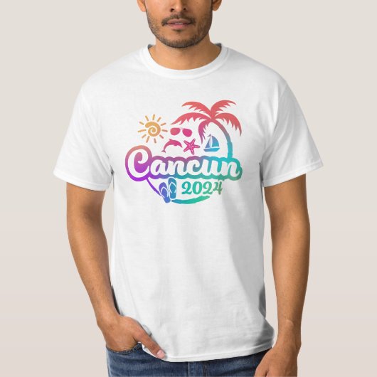 2024 Cancun T-shirt Vacances ou Voyage Design (Devant)