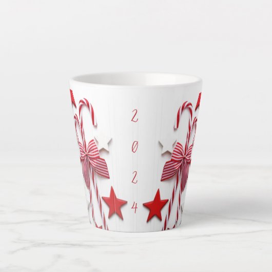 2024 Candy Cane Latte Mok (Voorkant)