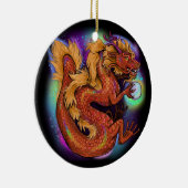 2024 Chinees Zodiac Jaar van de Draak Keramisch Ornament (Rechts)