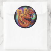 2024 Chinees Zodiac Jaar van de Draak Ronde Sticker (Tas)