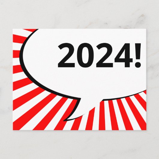 2024 Comic Bubble briefkaart (Voorkant)