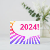 2024 Comic Bubble briefkaart (Staand voorkant)
