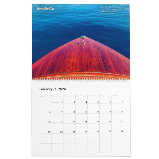 2024 CorrectCraftFan.com Calendrier annuel (Feb 2026)