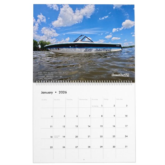 2024 CorrectCraftFan.com Calendrier annuel (Jan 2026)