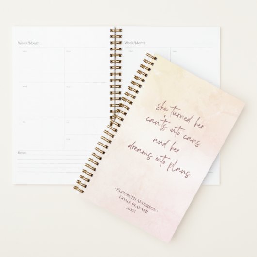 2024 Doelen & Plannen Quote Naam Planner (Display)