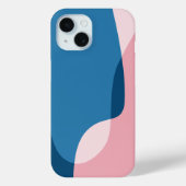 2024 editie Blauw en Roze Case-Mate iPhone Case (Achterkant)