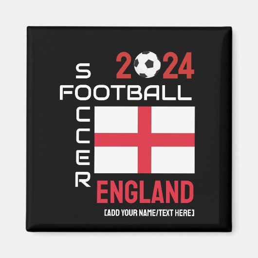 2024 ELK JAAR ENGELAND Football Custom Name Magneet (Voorkant)