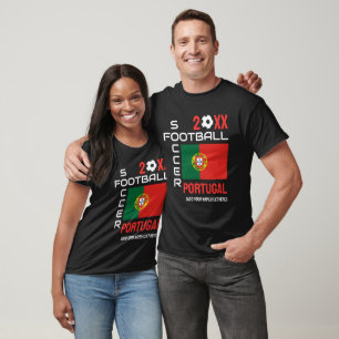 2024 elk jaar PORTUGAL Football aangepaste naam T-shirt