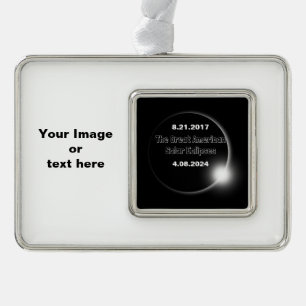 2024 en 2017 dubbelzijdige zonnepanelen verzilverd kader ornament