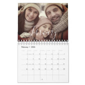 2024 Familie Aangepaste Foto Chic Script Kalender (Feb 2026)