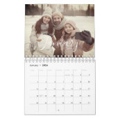 2024 Familie Aangepaste Foto Chic Script Kalender (Jan 2026)