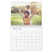 2024 Familie Aangepaste Foto Chic Script Kalender (Feb 2027)