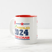 2024 Fier nouveau grand-mère à deux tons café Mug (Devant gauche)