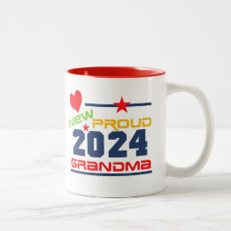 2024 Fier nouveau grand-mère à deux tons café Mug