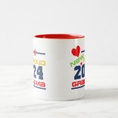 2024 Fier nouveau grand-mère à deux tons café Mug (Centre)