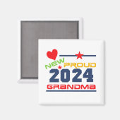 2024 Fier nouvel aimant grand-mère (Recto/Verso)