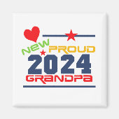 2024 Fier nouvel aimant grand-père (Devant)