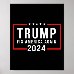 2024 Fix Amerika opnieuw Donald Trump 2024 Poster