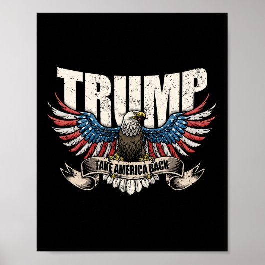 2024 Flag Take America Back Mannen Vrouwen Donald Poster (Voorkant)