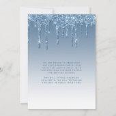 2024 Foto Blue Glitter Afstuderen Aankondiging (Achterkant)