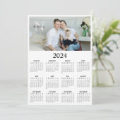 2024 foto monogram kalender save the date (Staand voorkant)