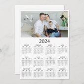 2024 foto monogram kalender save the date (Voorkant / Achterkant)