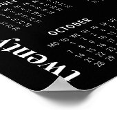 2024 Fotokalender elegant zwart Poster (Hoek)