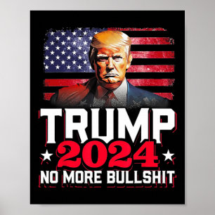 2024 Geen Bull America Flag meer Poster