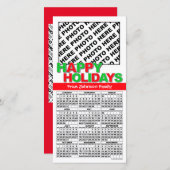 2024 Gelukkig Kerstkalender Fotokaart Familie Feestdagenkaart (Voorkant / Achterkant)