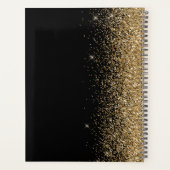 2024 gepersonaliseerde zwart gouden glitter planner (Achterkant)