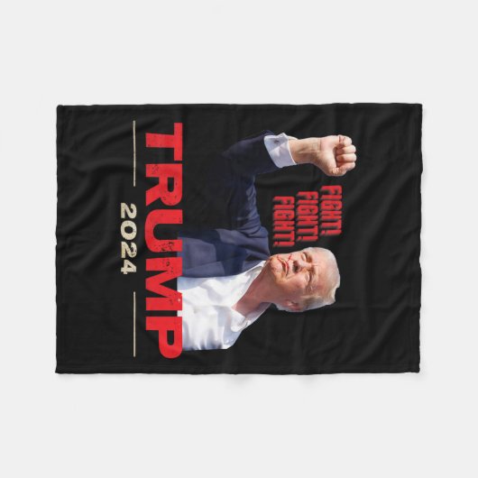 2024 Gevecht Gevecht 13 juli Trump Rally Fleece Deken (Voorkant (Horizontaal))