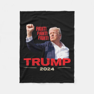 2024 Gevecht Gevecht 13 juli Trump Rally Fleece Deken