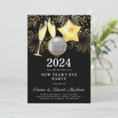 2024 Gold Glitter op Black I Kaart (Staand voorkant)