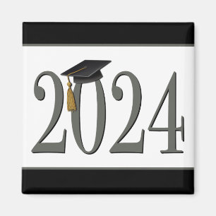 2024 Graduation Cap Eenvoudig Modern Trendy Magneet