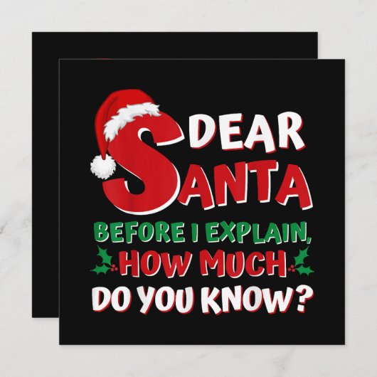 2024 Grappige Kersttrui Kinderen Volwassenen Kerst Kaart (Voorkant / Achterkant)