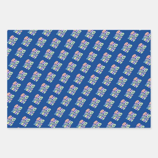 2024 Grote Zuster Girly Stippen Inpakpapier Vel (Voorkant 3)