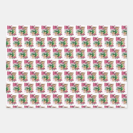 2024 Grote Zuster - Tropisch Oerwoud Tijger Inpakpapier Vel (Voorkant 2)