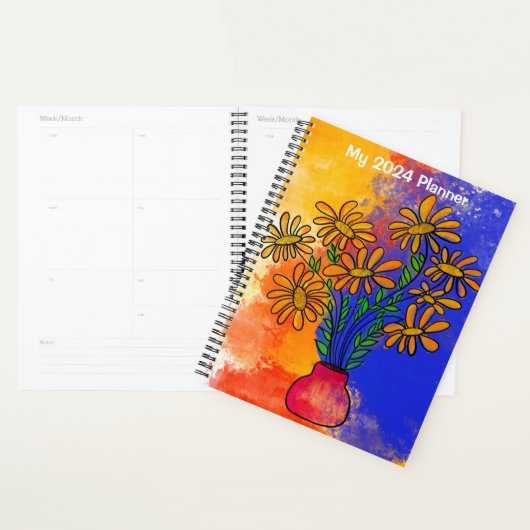 2024 Hard Hoesje Bloemenspiraalplanner Planner (Display)