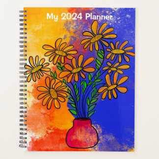 2024 Hard Hoesje Bloemenspiraalplanner Planner