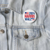 2024 Harris Walz Democraat Donkey Amerikaanse Verk Ronde Button 5,7 Cm (In situ)