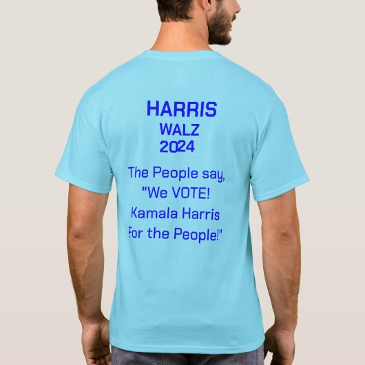 2024 HARRIS WALZ T-shirt (Achterkant)