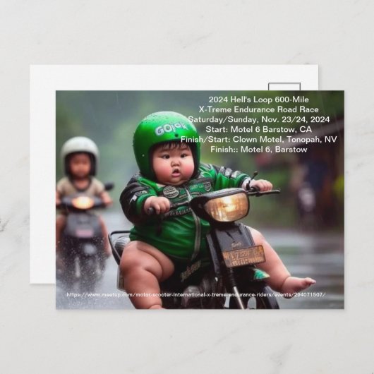 2024 Hell's Loop 600-Mile X-Treme uithoudingsvermo Briefkaart (Voorkant / Achterkant)